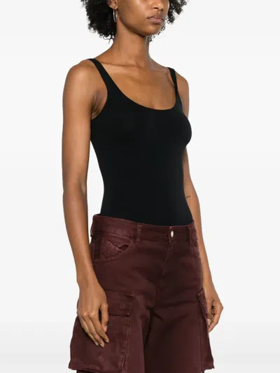 Wolford Scoop-neck Bodysuit In Black