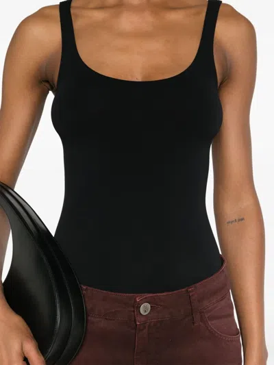 Wolford Scoop-neck Bodysuit In Black