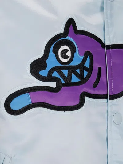 Icecream Running Dog Satin Bomber Jacket In Blue