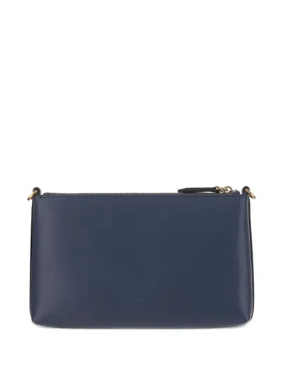 Pinko Leather Clutch Bag With Logo