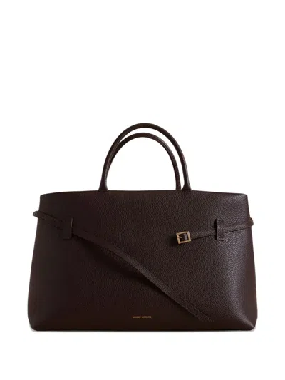Manu Atelier Buckle-strap Leather Tote Bag