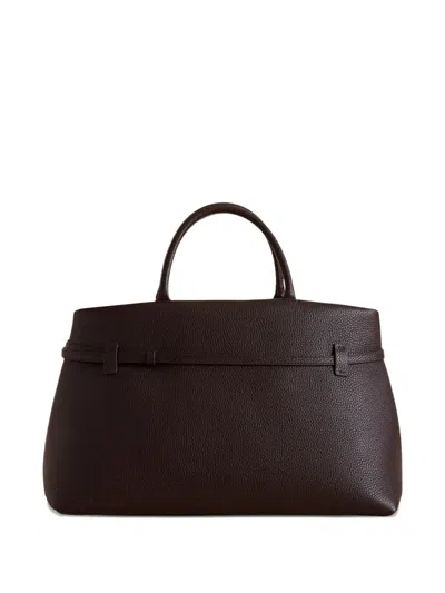 Manu Atelier Buckle-strap Leather Tote Bag