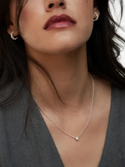 Dower & Hall Dewdrop Pendant Necklace In Metallic