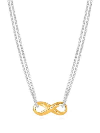 Dower & Hall Entwined Infinity Pendant Necklace In Gold