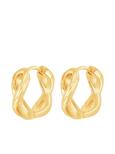 Dower & Hall Small Entwined Infinity Earrings In Gold