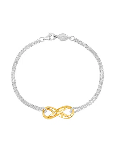 Dower & Hall Entwined Infinity Two-tone Bracelet In Metallic