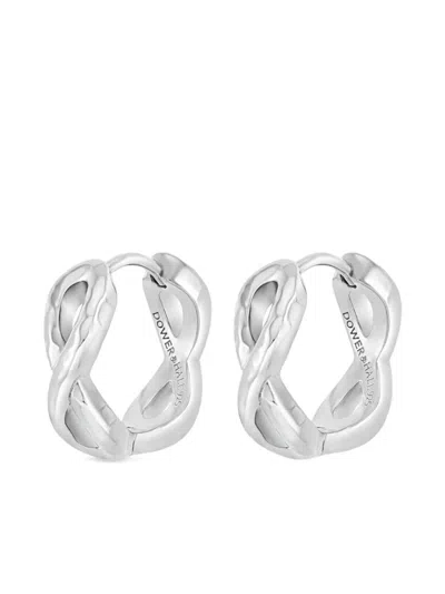 Dower & Hall Small Entwined Infinity Earrings In Metallic