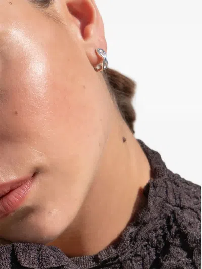 Dower & Hall Small Entwined Infinity Earrings In Metallic