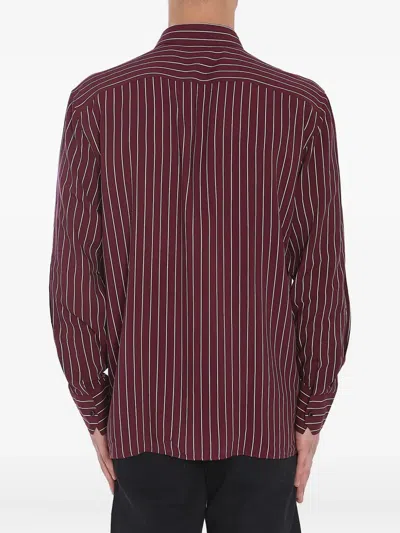 Saint Laurent Bordeaux Clothing Shirts In Red