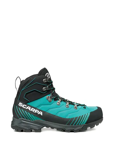 Scarpa Lace-up Patterned Hiking Boots In Blue