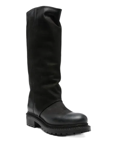 Metisse 40mm Slouch Calf-leather Boots In Black