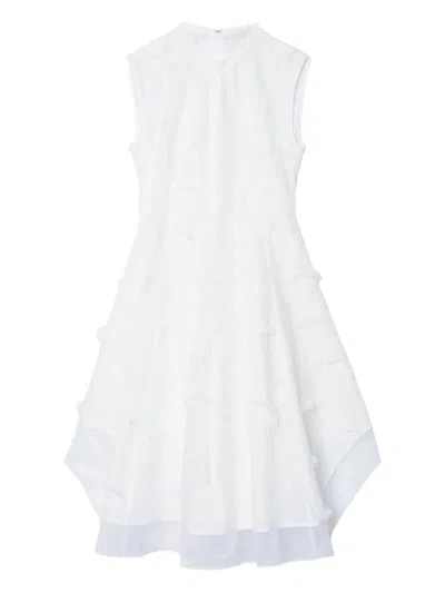 3.1 Phillip Lim Embroidered Organza Sleeveless Midi Dress In White