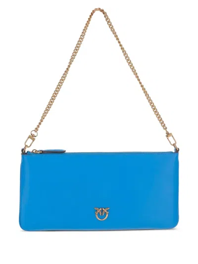 Pinko Leather Clutch Bag With Logo