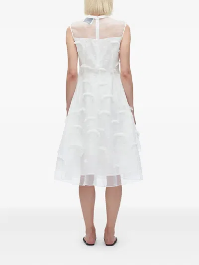 3.1 Phillip Lim Embroidered Organza Sleeveless Midi Dress In White