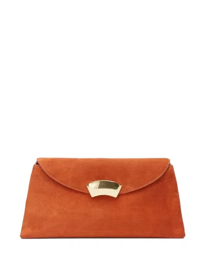 3.1 Phillip Lim Curved-flap Suede Clutch