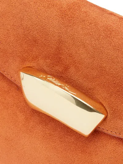 3.1 Phillip Lim Curved-flap Suede Clutch