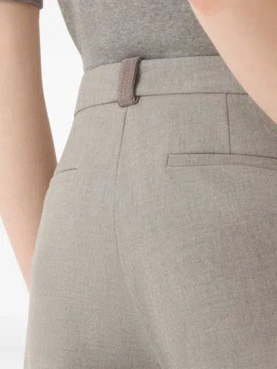 Fabiana Filippi Montefalco Techno Tailoring Trousers In Gray