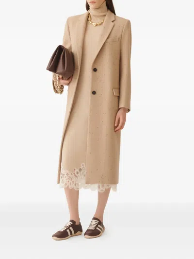 Fabiana Filippi Speckled Double-breasted Coat In Brown