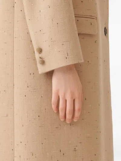 Fabiana Filippi Speckled Double-breasted Coat In Brown