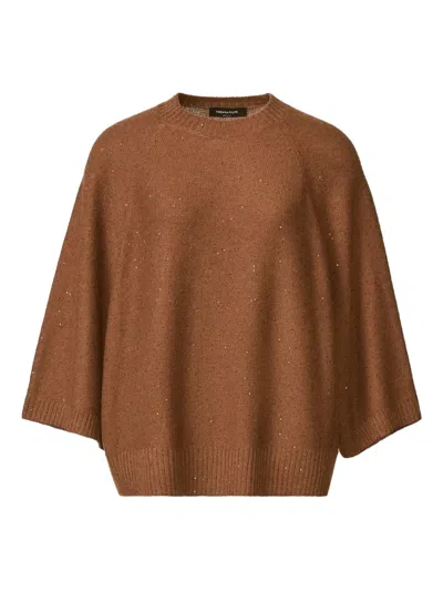 Fabiana Filippi Sequin-embellished Sweater In Brown