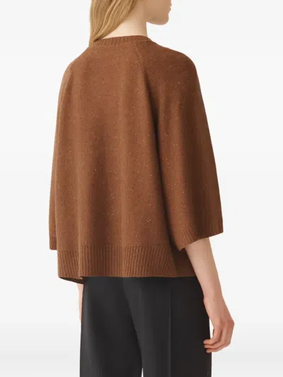 Fabiana Filippi Sequin-embellished Sweater In Brown