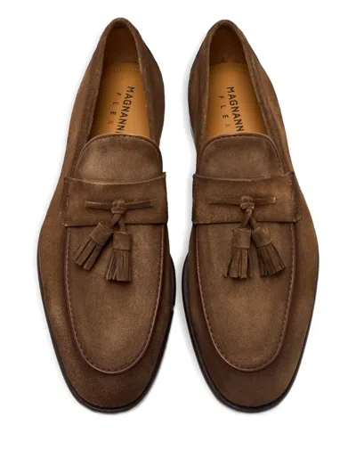 Magnanni Tassel Suede Loafers