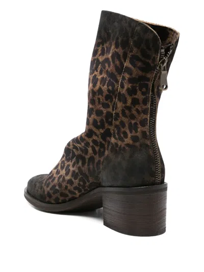 Metisse 55mm Leopard-print Ankle Boots In Brown