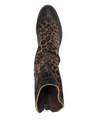 Metisse 55mm Leopard-print Ankle Boots In Brown
