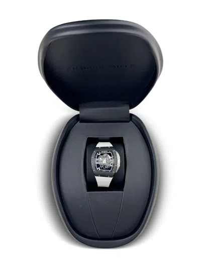 Pre-owned Richard Mille Skeleton Tourbillon 50mm In Silver