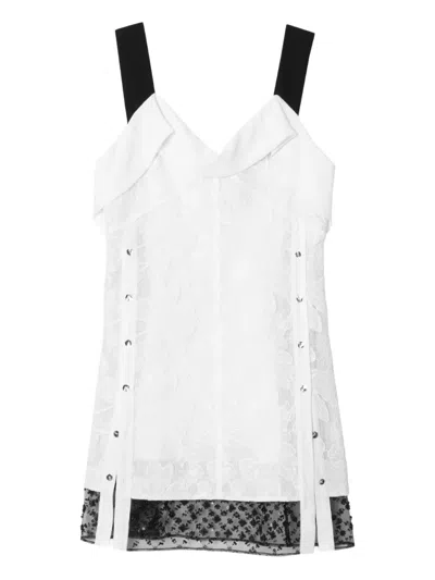 3.1 Phillip Lim Sleeveless Corded Lace Minidress In White