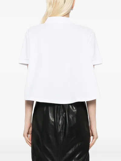 Loewe Women Cotton Trapeze Polo Shirt In White