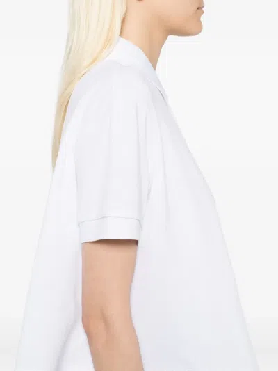 Loewe Women Cotton Trapeze Polo Shirt In White