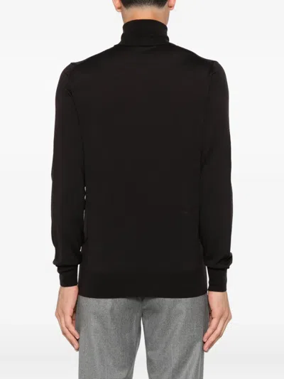 Paolo Pecora Turtleneck Wool Sweater In Black