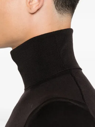 Paolo Pecora Turtleneck Wool Sweater In Black