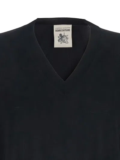 Semicouture V-neck Wool Sweater