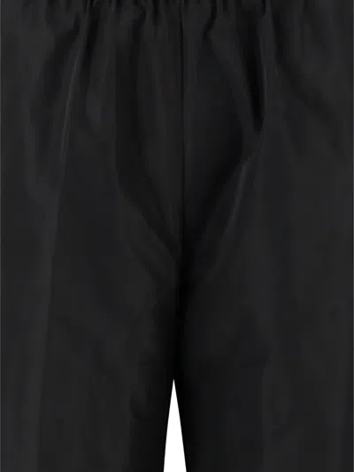 Aspesi Drawstring-cuffed Trousers In Black
