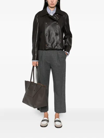 Brunello Cucinelli Pleated Trousers In Gray