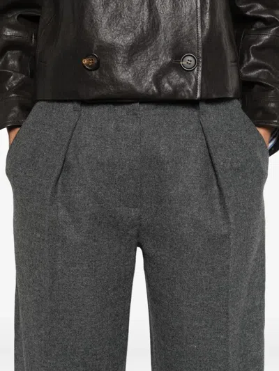 Brunello Cucinelli Pleated Trousers In Gray