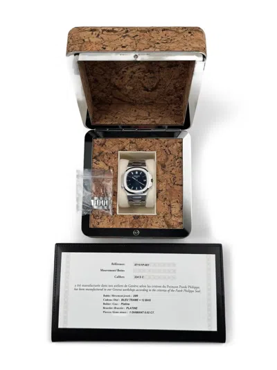 Pre-owned Patek Philippe 2017 Nautilus 40th Anniversary Limited Edition 40mm In Blue