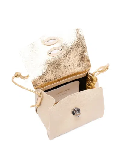 Zanellato Postina Leather Top-handle Studded Shoulder Bag