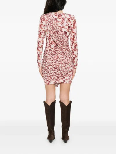 Isabel Marant Georgia Mini Dress Garnet In Brown