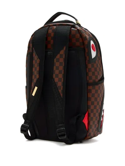 Sprayground Check-pattern Shark-print Backpack