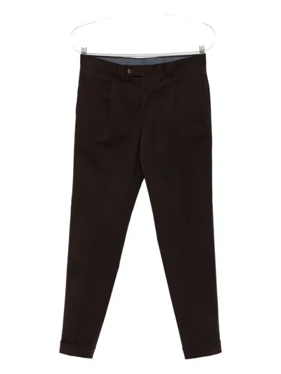 Barba Napoli Napoli Pleated Trousers In Brown