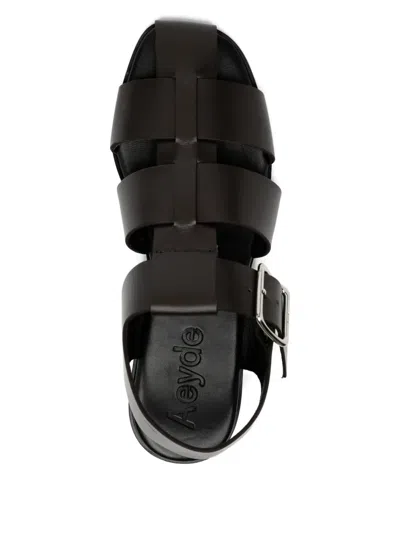 Aeyde Strappy Open Toe Flat Sole Sandals