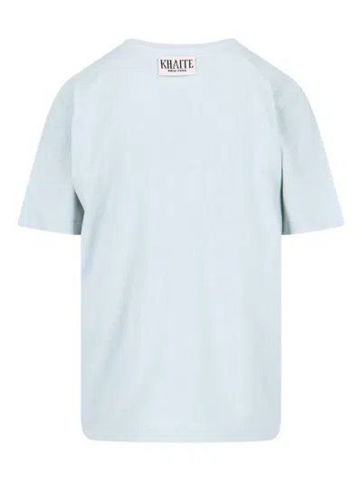Khaite Logo T-shirt In Blue