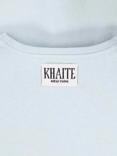 Khaite Logo T-shirt In Blue