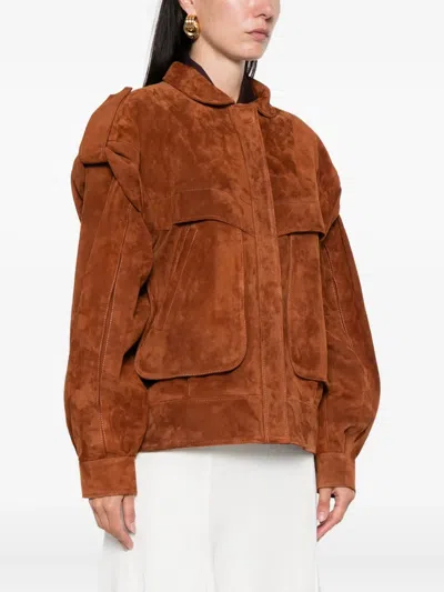 Ducie Frida Suede Jacket In Brown