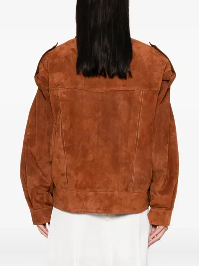 Ducie Frida Suede Jacket In Brown
