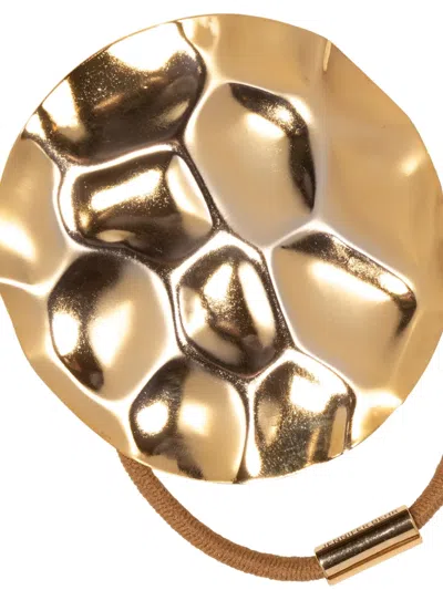 Jennifer Behr Azra Scrunchie In Gold