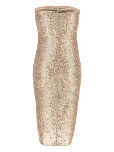 Norma Kamali Strapless Shirred Front Dress